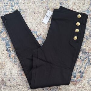 ⚓️Ann Taylor black slim leg sailor pants. Size S.
